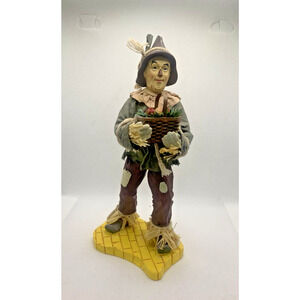 Rare Mislabeled Vintage TM & CTEC Resin Cloth & Straw Scarecrow as Dorothy